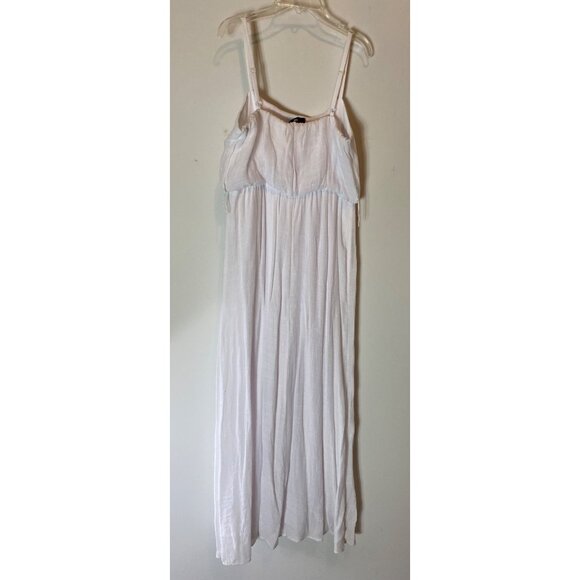 iZ Byer White Maxi Dress With Ruffle Front Straps XL - Picture 3 of 14